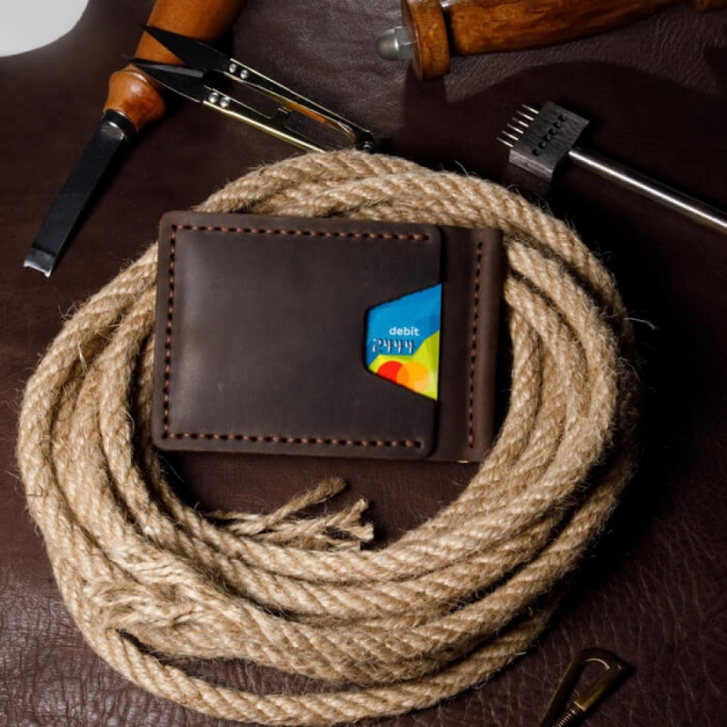 Затискач для грошей коричневий Молот