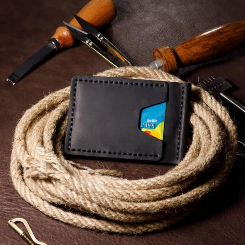 Затискач для грошей чорний Клон