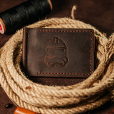 Затискач для грошей коричневий Клон