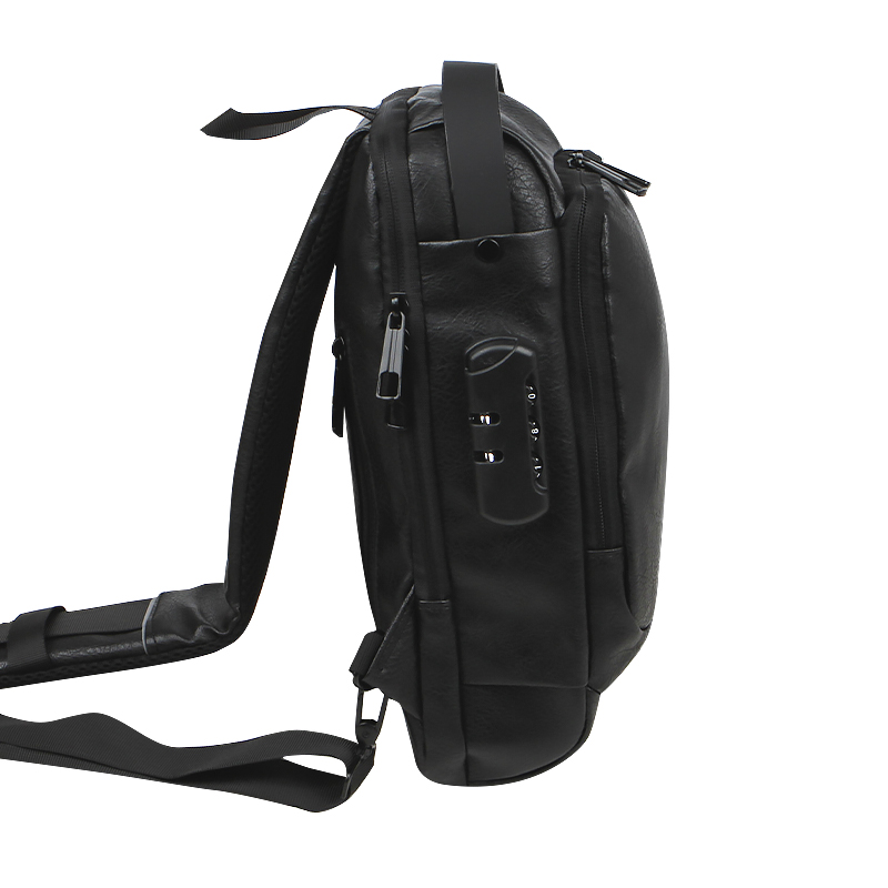 Сумка 694 нагрудная через плечо с кодовым замком влагостойкая Black