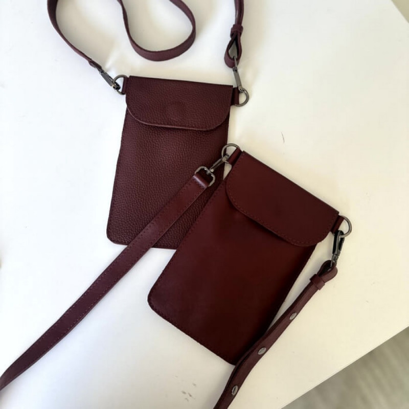 Жіноча сумка Колібрі бургунді глянець