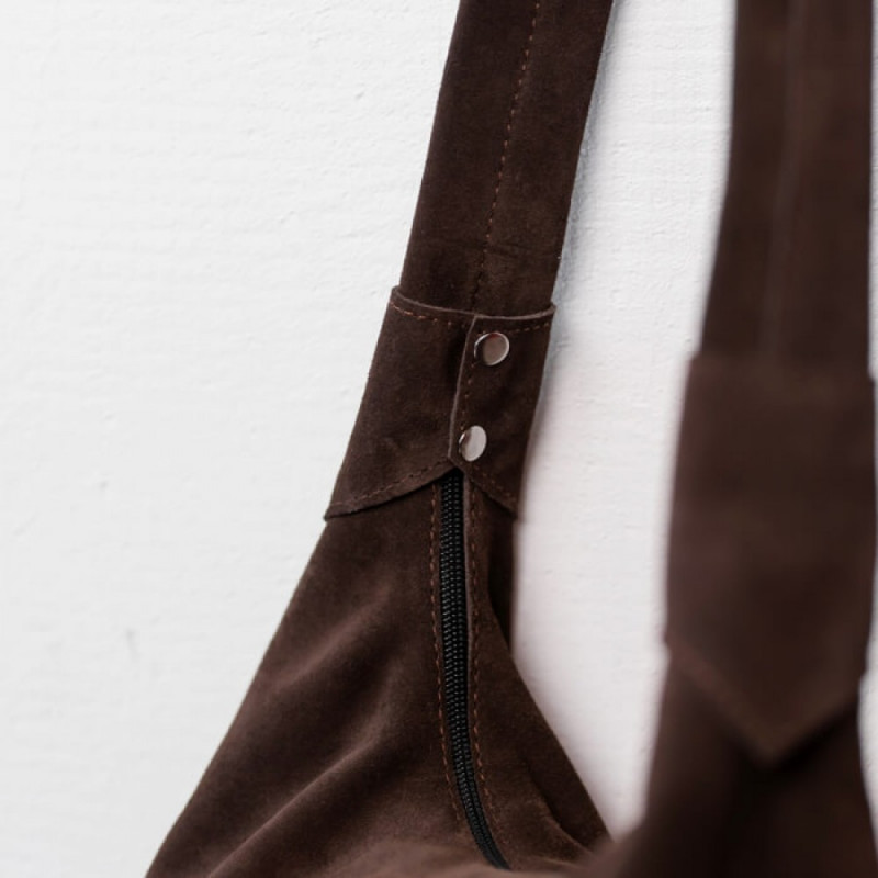 Жіноча сумка замшева Аляска коричнева