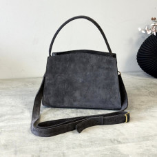 Жіноча сумка замшева Кароліна графіт