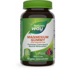 Магній цитрат, Magnesium Gummy, Nature's Way, зі смаком ягід, 100 мг, 60 жувальних цукерок