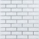Самоклеюча 3D панель 700х770х3мм Біла цегла смужка срібло (100-3) SW-00000752