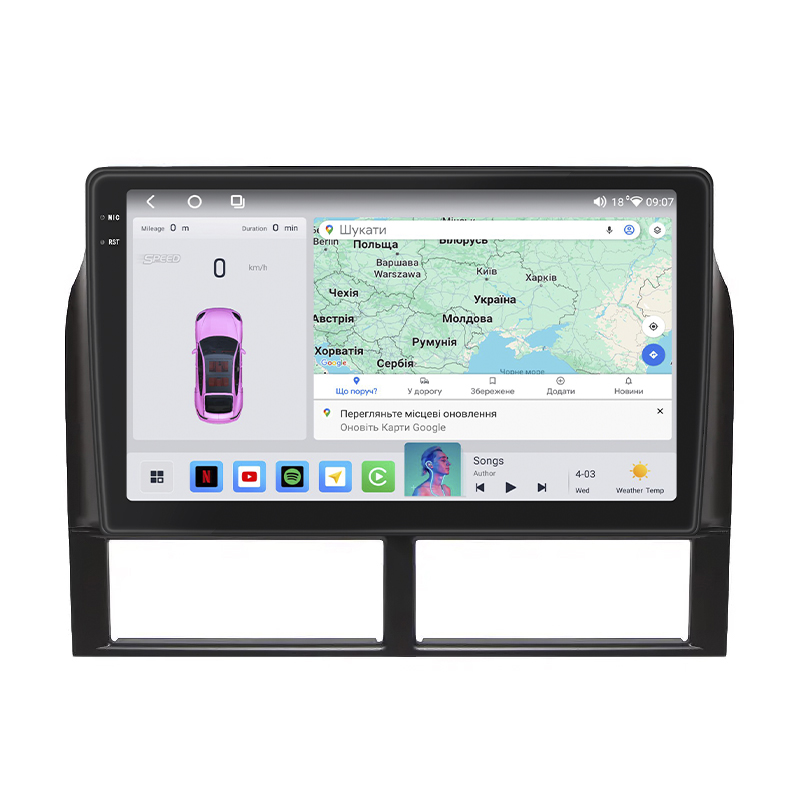 Штатная магнитола Lesko для Jeep Grand Cherokee II (WJ) 1998-2004 экран 9" 4/64 QLED CarPlay 4G Wi-Fi GPS 360 Prime