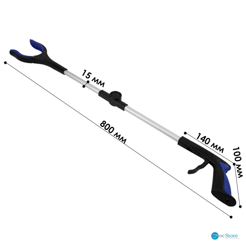 Захват с длинной ручкой Reacher Activ 28987 складной Blue