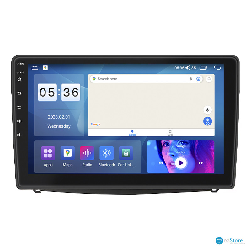 Штатная магнитола Lesko для Fiat 500L I 2012-2017 экран 10" 2/32Gb CarPlay 4G Wi-Fi GPS Prime