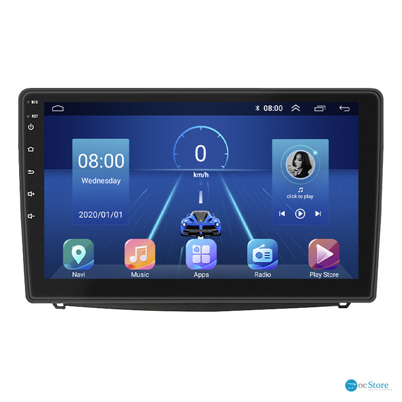 Штатная магнитола Lesko для Fiat 500L I 2012-2017 экран 10" 4/64Gb 4G Wi-Fi GPS Top