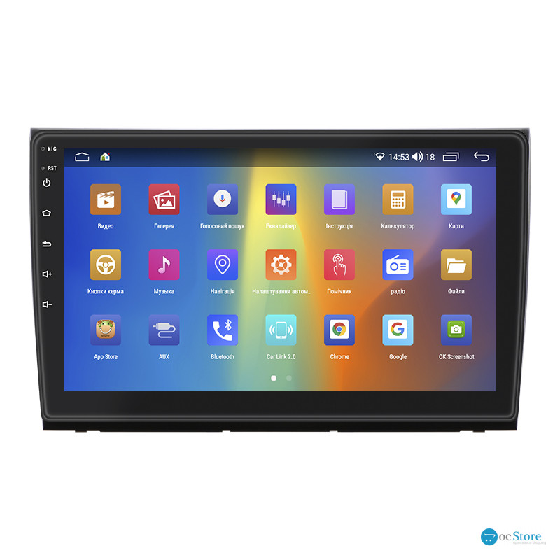 Штатная магнитола Lesko для Fiat Bravo II 2007-2014 экран 9" 4/64Gb CarPlay 4G Wi-Fi GPS Prime