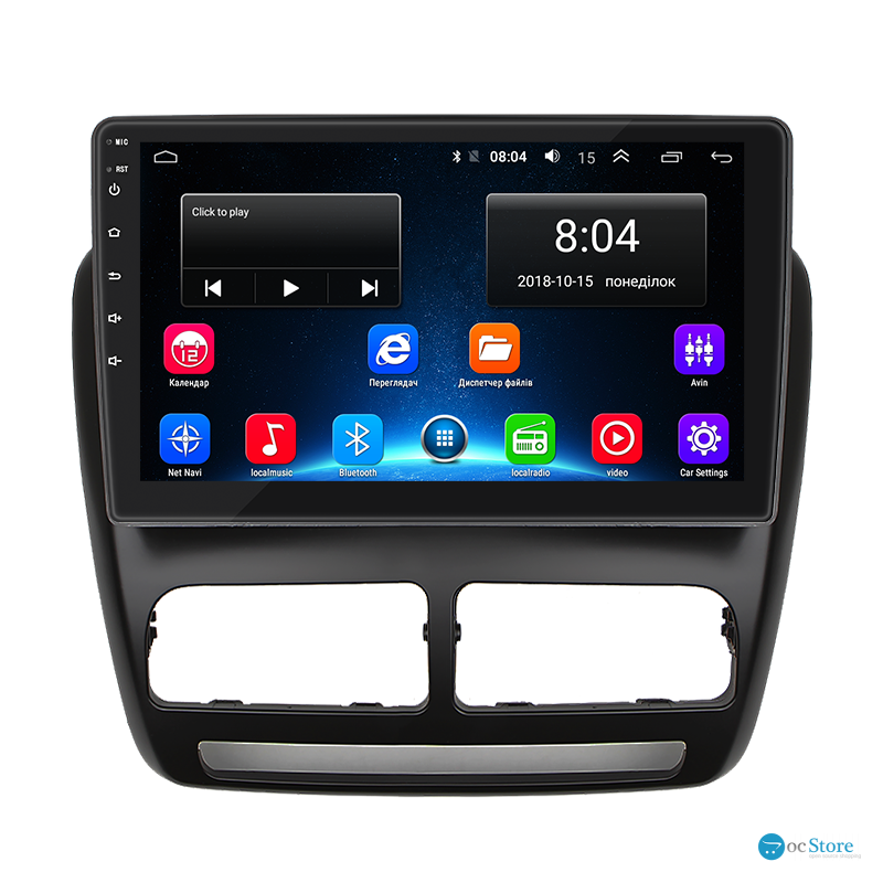 Штатная магнитола Lesko для Fiat Doblo II 2009-2015 экран 10" 2/32Gb Wi-Fi GPS Base