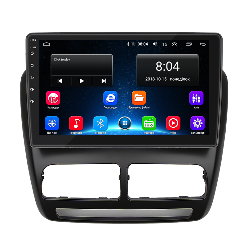 Штатная магнитола Lesko для Fiat Doblo II 2009-2015 экран 10" 2/32Gb Wi-Fi GPS Base