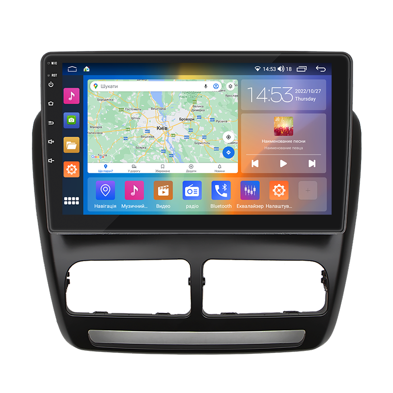 Штатная магнитола Lesko для Fiat Doblo II 2009-2015 экран 10" 2/32Gb CarPlay 4G Wi-Fi GPS Prime