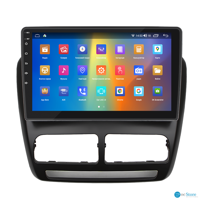 Штатная магнитола Lesko для Fiat Doblo II 2009-2015 экран 10" 2/32Gb CarPlay 4G Wi-Fi GPS Prime