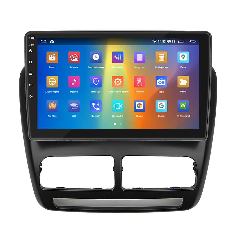 Штатная магнитола Lesko для Fiat Doblo II 2009-2015 экран 10" 2/32Gb CarPlay 4G Wi-Fi GPS Prime
