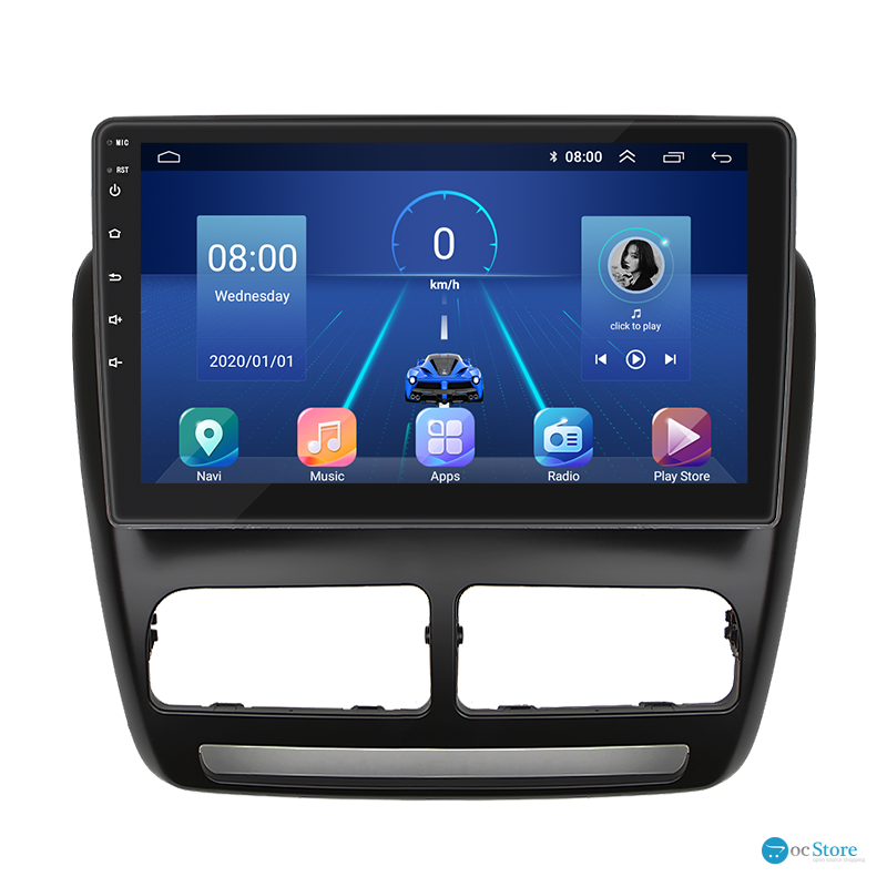 Штатная магнитола Lesko для Fiat Doblo II 2009-2015 экран 10" 2/32Gb 4G Wi-Fi GPS Top