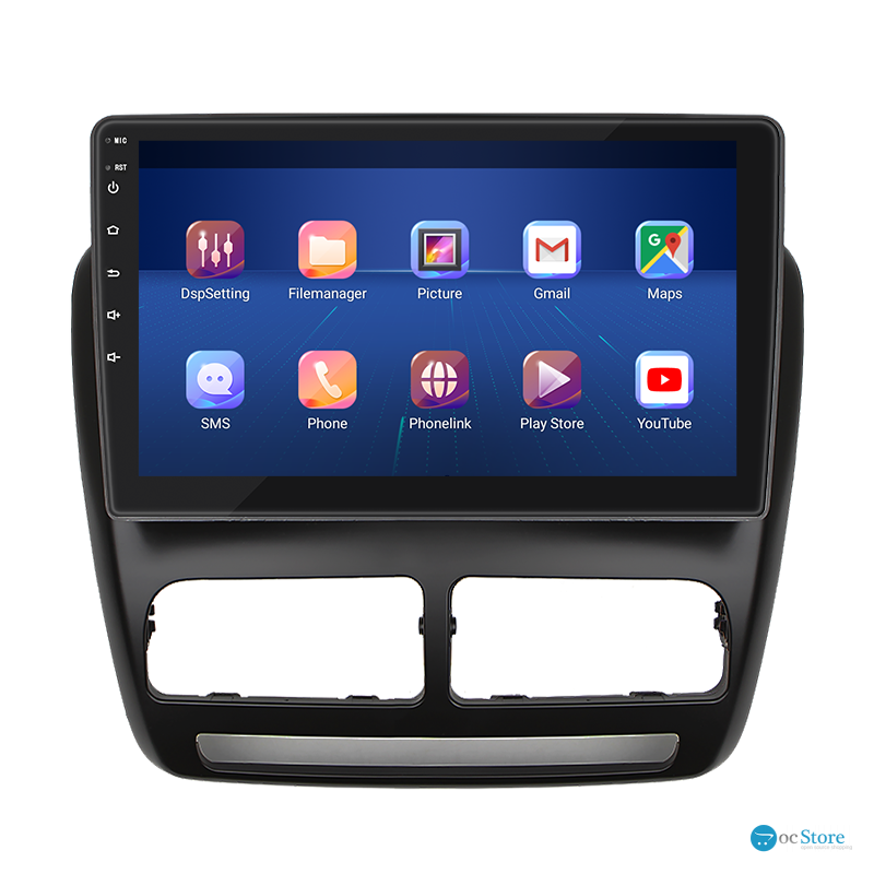 Штатная магнитола Lesko для Fiat Doblo II 2009-2015 экран 10" 4/64Gb 4G Wi-Fi GPS Top