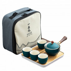 Дорожный набор для чайной церемонии керамический Green Sand
