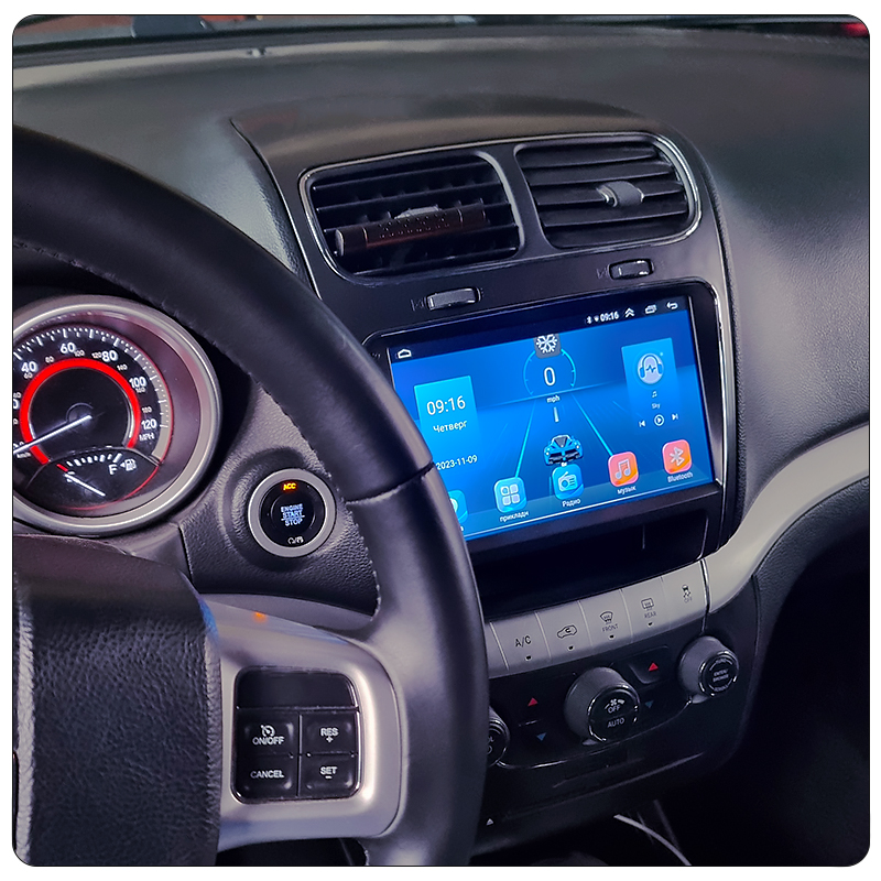 Штатная магнитола Lesko для Dodge Journey I Рестайлинг 2011-2020 экран 9" 2/32Gb Wi-Fi GPS Base