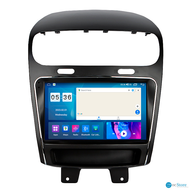 Штатная магнитола Lesko для Dodge Journey I Рестайлинг 2011-2020 экран 9" 2/32Gb CarPlay 4G Wi-Fi GPS Prime