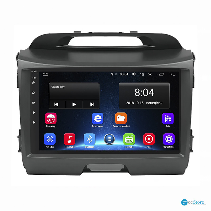 Штатная магнитола Lesko для Kia Sportage III 2010-2014 экран 9" 2/32Gb Wi-Fi GPS Base