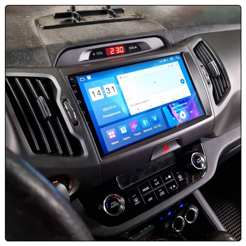 Штатная магнитола Lesko для Kia Sportage III 2010-2014 экран 9" 2/32Gb Wi-Fi GPS Base