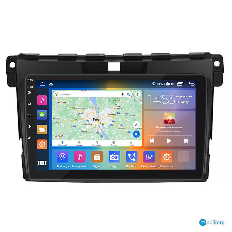 Штатная магнитола Lesko для Mazda CX-7 I 2006-2009 экран 9" 4/64Gb CarPlay 4G Wi-Fi GPS Prime