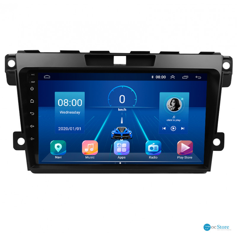 Штатная магнитола Lesko для Mazda CX-7 I 2006-2009 экран 9" 2/32Gb 4G Wi-Fi GPS Top