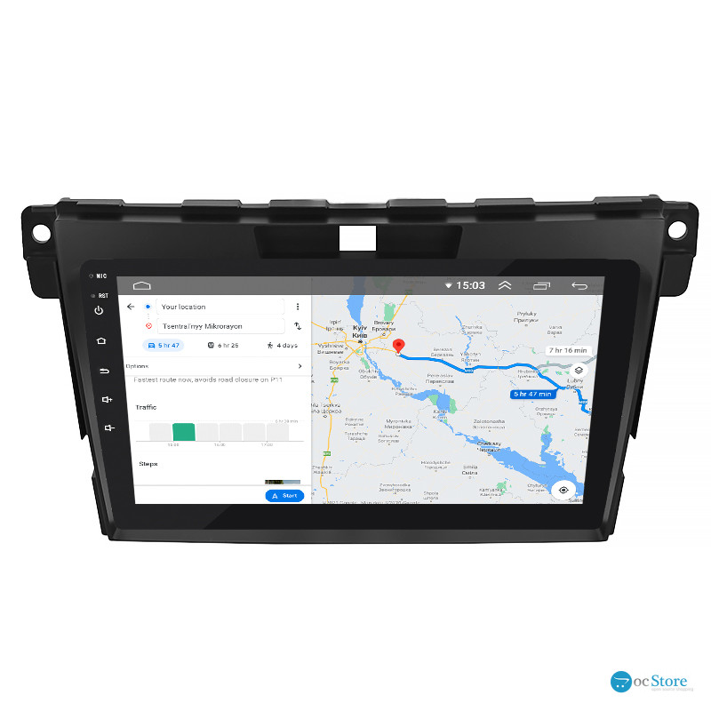 Штатная магнитола Lesko для Mazda CX-7 I Рестайлинг 2009-2012 экран 9" 2/32Gb Wi-Fi GPS Base