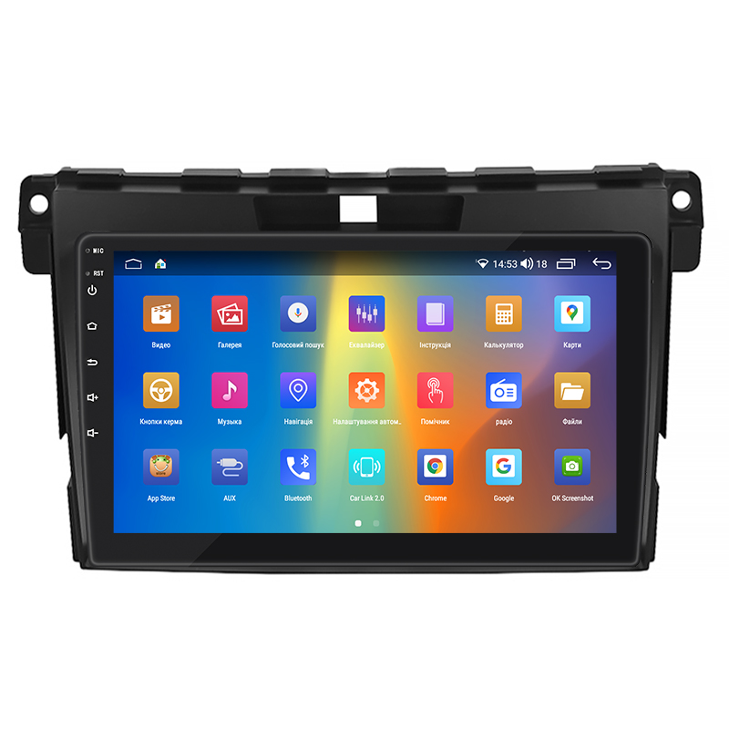 Штатная магнитола Lesko для Mazda CX-7 I Рестайлинг 2009-2012 экран 9" 2/32Gb CarPlay 4G Wi-Fi GPS Prime