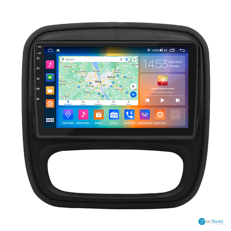 Штатная магнитола Lesko для Opel Vivaro B 2014-2018 экран 9" 2/32Gb CarPlay 4G Wi-Fi GPS Prime
