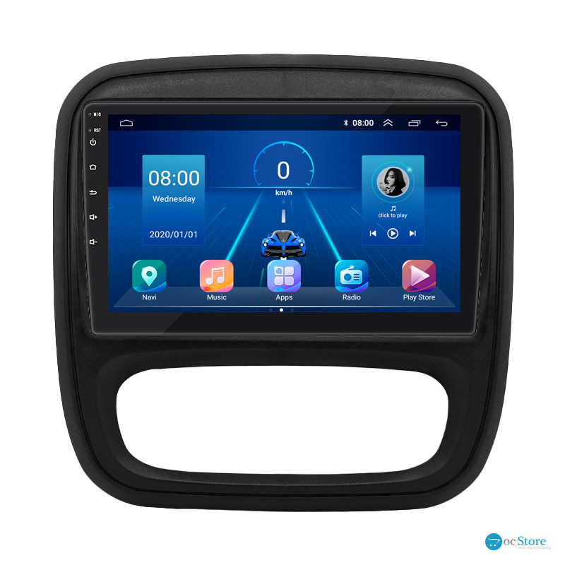 Штатная магнитола Lesko для Opel Vivaro B 2014-2018 экран 9" 2/32Gb 4G Wi-Fi GPS Top