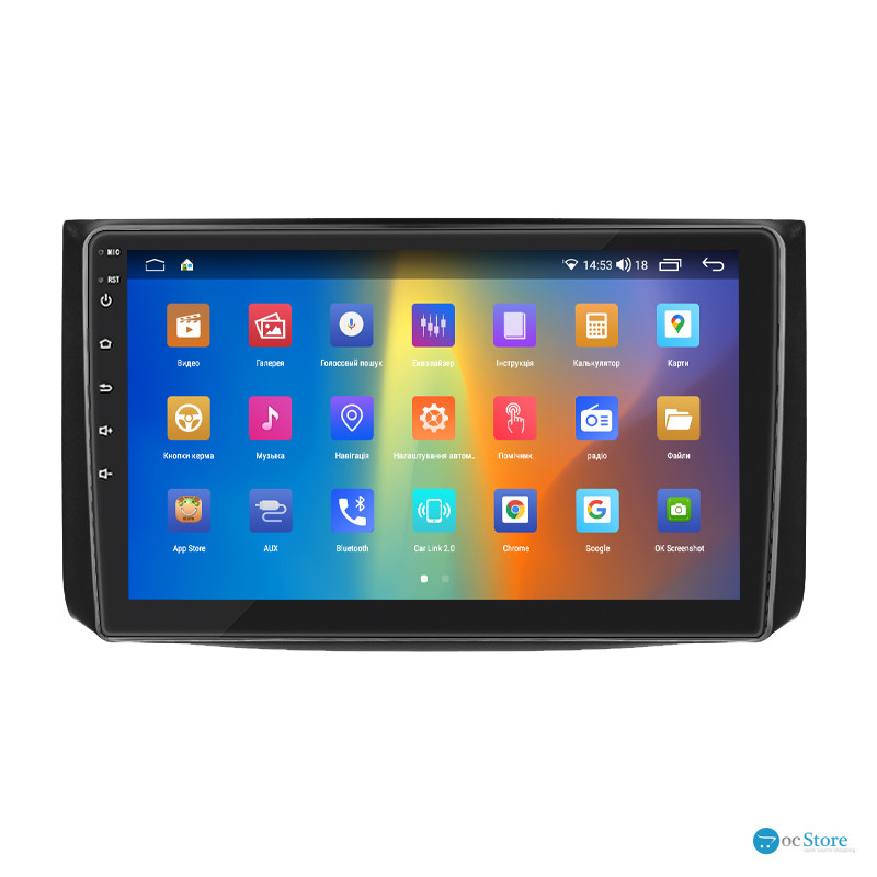 Штатная магнитола Lesko для Ravon Nexia R3  2015-2020 экран 9" 4/64Gb CarPlay 4G Wi-Fi GPS Prime