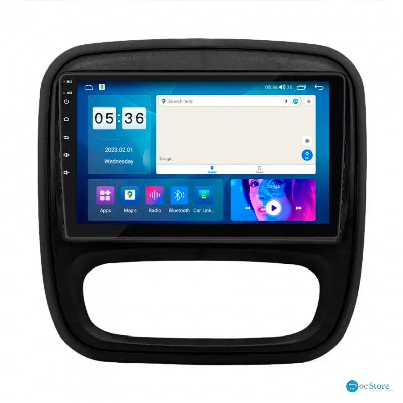 Штатная магнитола Lesko для Renault Trafic III 2014-2021 экран 9" 4/64Gb CarPlay 4G Wi-Fi GPS Prime