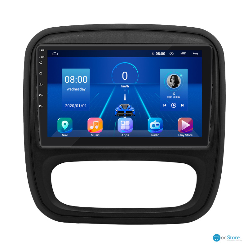 Штатная магнитола Lesko для Renault Trafic III 2014-2021 экран 9" 2/32Gb 4G Wi-Fi GPS Top