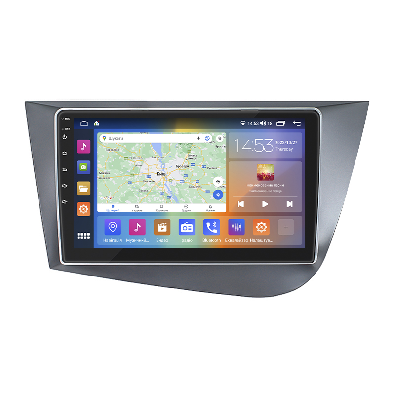 Штатная магнитола Lesko для SEAT Leon II 2005-2009 экран 9" 4/64Gb CarPlay 4G Wi-Fi GPS Prime