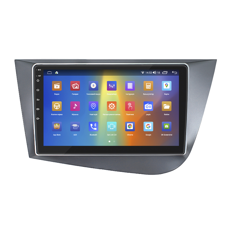 Штатная магнитола Lesko для SEAT Leon II 2005-2009 экран 9" 4/64Gb CarPlay 4G Wi-Fi GPS Prime