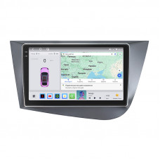 Штатная магнитола Lesko для SEAT Leon II 2005-2009 экран 9" 4/64 QLED CarPlay 4G Wi-Fi GPS 360 Prime