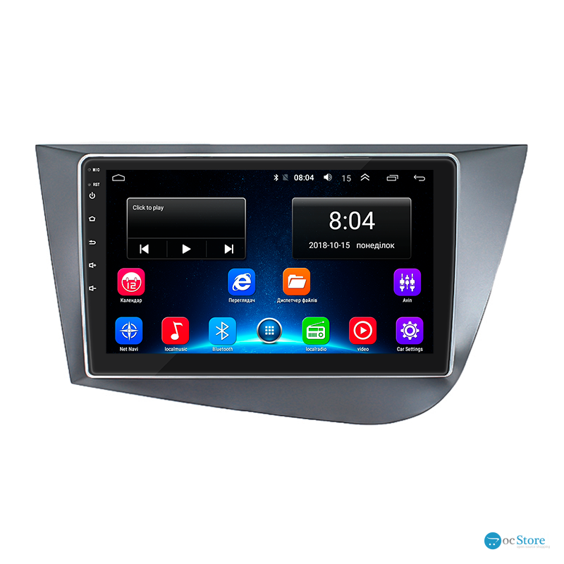 Штатная магнитола Lesko для SEAT Leon II Рестайлинг 2009-2012 экран 9" 2/32Gb Wi-Fi GPS Base