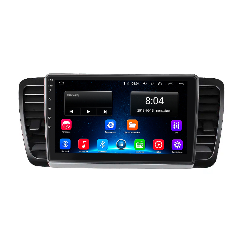 Штатная магнитола Lesko для Subaru Outback III Рестайлинг 2006-2009 экран 9" 2/32Gb Wi-Fi GPS Base