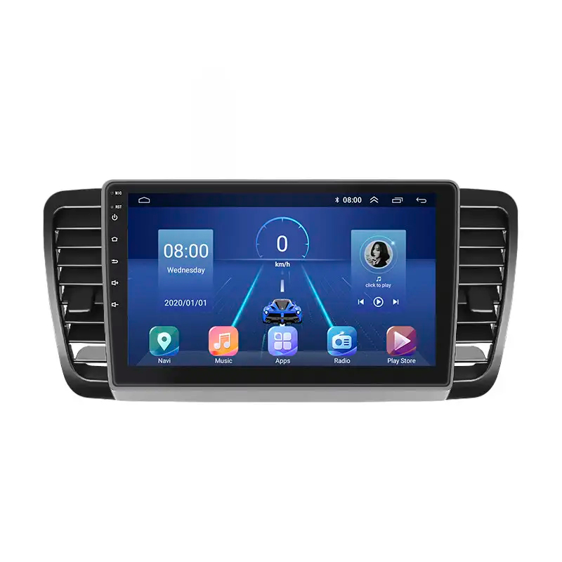 Штатная магнитола Lesko для Subaru Outback III Рестайлинг 2006-2009 экран 9" 6/128Gb 4G Wi-Fi GPS Top