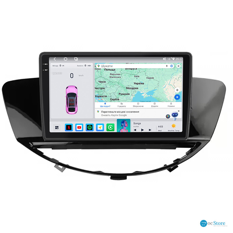 Штатная магнитола Lesko для Subaru Tribeca I 2004-2007 экран 9" 4/64 QLED CarPlay 4G Wi-Fi GPS 360 Prime