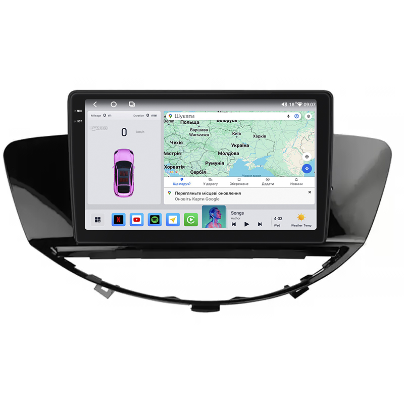 Штатная магнитола Lesko для Subaru Tribeca I Рестайлинг ver 2 2007-2014 экран 9" 4/64 QLED CarPlay 4G Wi-Fi GPS 360 Prime