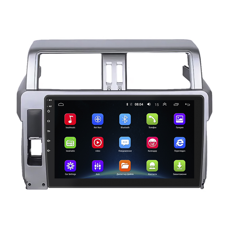 Штатная магнитола Lesko для Toyota Land Cruiser Prado 150 Series Рестайлинг 1 2013-2017 экран 10" 2/32Gb Wi-Fi GPS Base