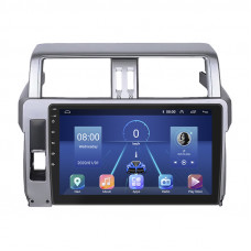 Штатная магнитола Lesko для Toyota Land Cruiser Prado 150 Series Рестайлинг 1 2013-2017 экран 10" 4/64Gb 4G Wi-Fi GPS Top