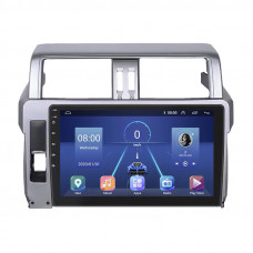 Штатная магнитола Lesko для Toyota Land Cruiser Prado 150 Series Рестайлинг 1 2013-2017 экран 10" 6/128Gb 4G Wi-Fi GPS Top