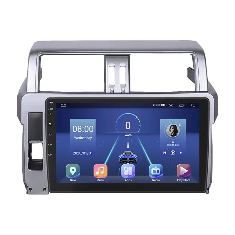 Штатная магнитола Lesko для Toyota Land Cruiser Prado 150 Series Рестайлинг 1 2013-2017 экран 10" 6/128Gb 4G Wi-Fi GPS Top