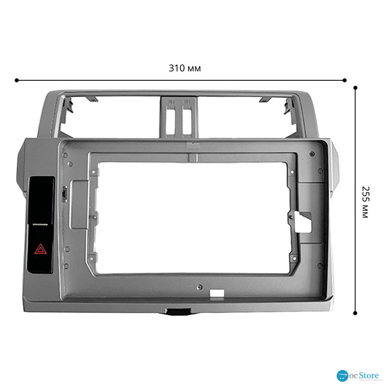 Переходная рамка Toyota Land Cruiser Prado (150) 2013-2017 (6629) 10.1"