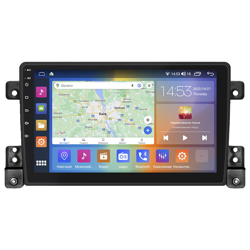Штатная магнитола Lesko для Suzuki Grand Vitara III 2005-2008 экран 9" 4/64Gb CarPlay 4G Wi-Fi GPS Prime