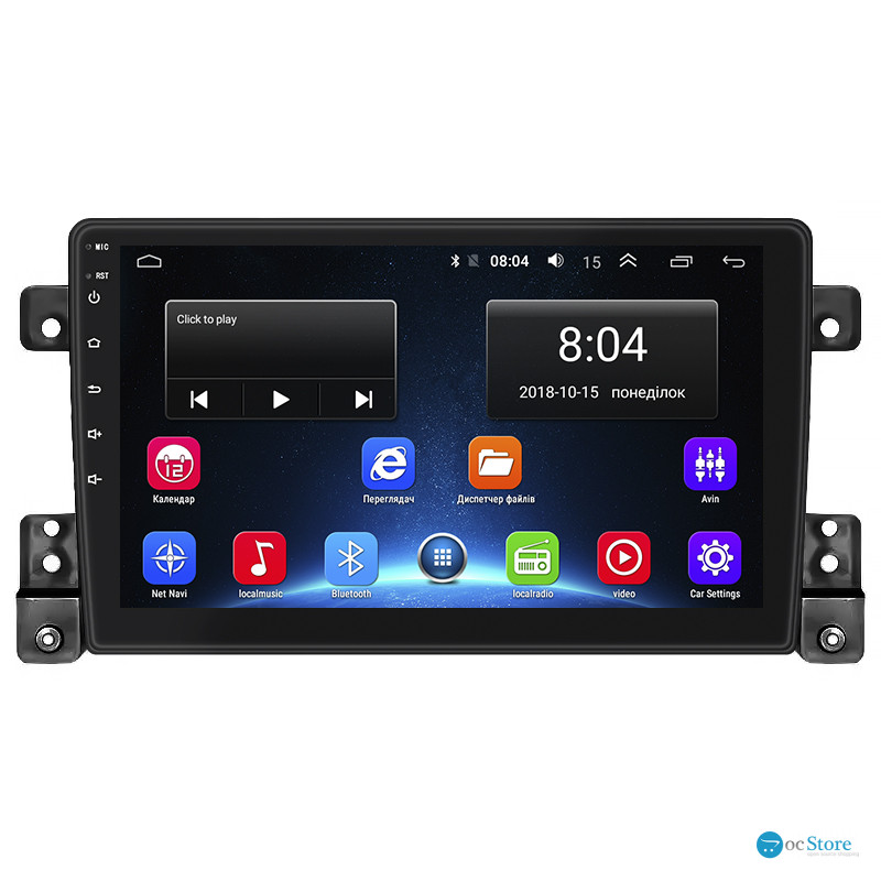 Штатная магнитола Lesko для Suzuki Grand Vitara III Рестайлинг 2 2012-2015 экран 9" 2/32Gb Wi-Fi GPS Base
